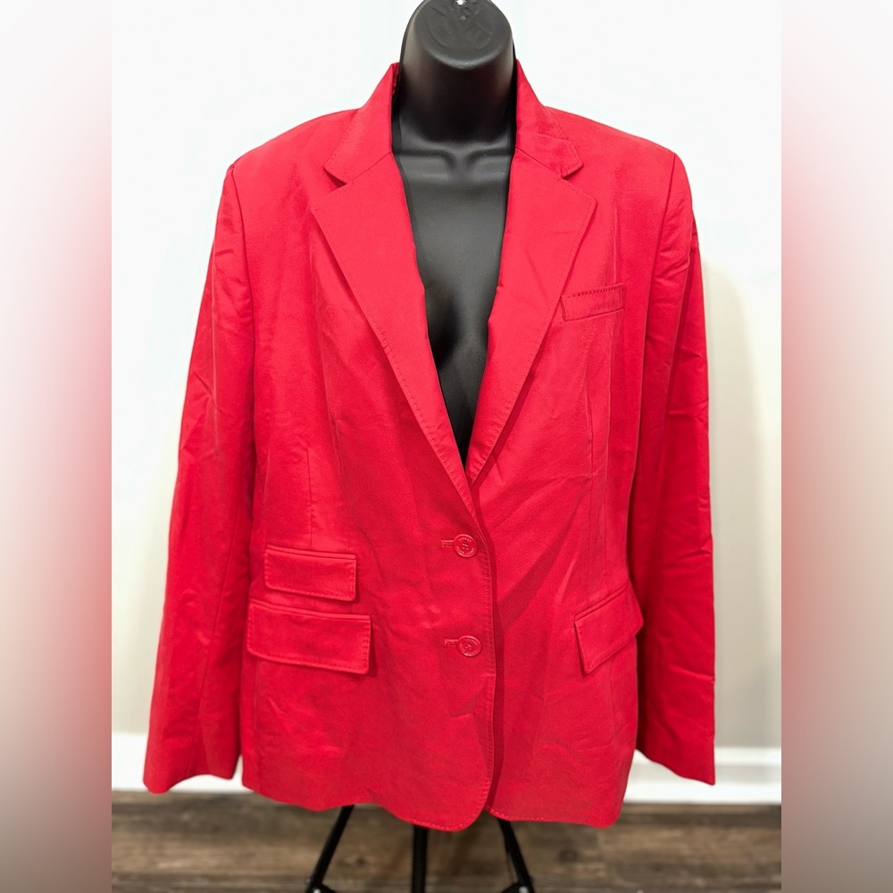 Polo Lauren Ralph Lauren Women’s Suit Red Blazer Jacket Size 14 NEW $245 - Picture 3 of 4